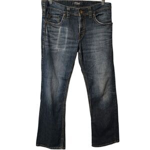 Silver Jeans Co. Men' 32x32 Light Blue ZAC Denim Straight Leg Cotton